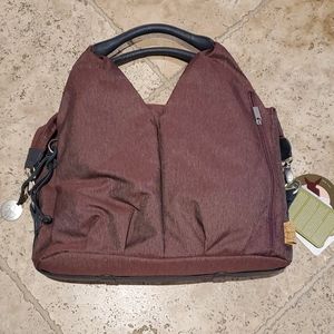 Lassig Maroon diaper bag